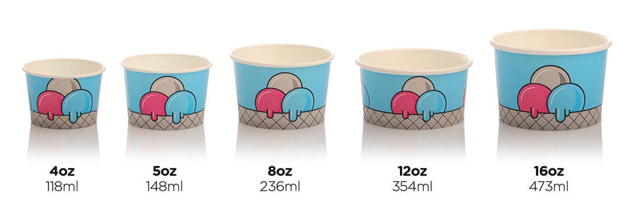 Ice Cream Cup Sizes